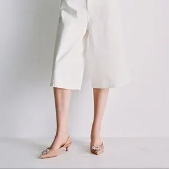 ZARA Jewel Trim Kitten Heels - Picture 6 of 6